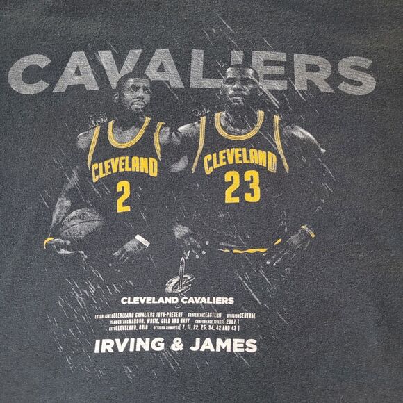 CLEVELAND CAVALIERS LeBron James, Kyrie Irving  Rare Retro T-Shirt XL CavsNation - Picture 2 of 7